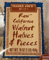 Mängden socker i Raw California Walnut Halves & Pieces