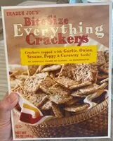 Mängden socker i everything but the bagel seasoned bite sized crackers