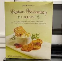 Mängden socker i Raisin rosemary crisps