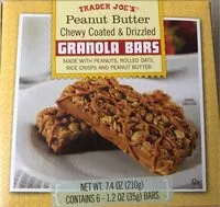 Mängden socker i Peanut Butter Chewy Coated & Drizzled