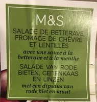 Mängden socker i Salade de Betterave, Fromage de Chèvre et Lentilles