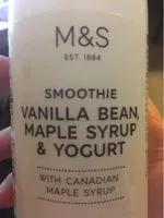Mängden socker i Smoothie vanilla bean, maple syrup and yogurt