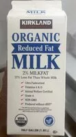 Mängden socker i Kirkland organic reduced fat milk
