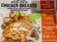 Mängden socker i Boneess skinless chicken breast