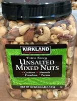 Mängden socker i Unsalted mixed nuts