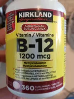 Mängden socker i Kirkland Vitamin B-12