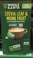 Mängden socker i Stevia Leaf & Monk Fruit