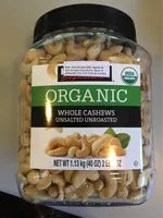 Mängden socker i organic whole cashews