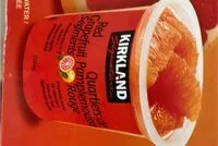 Mängden socker i Red grapefruit in light syrup