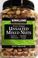 Mängden socker i Unsalted Mixed Nuts