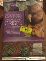 Mängden socker i Soy and balsamic sweet potato hand cooked crisps