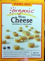 Mängden socker i Organic mini cheese sandwich crackers
