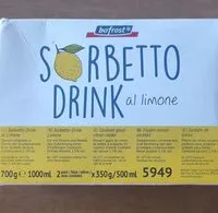 Mängden socker i Sorbetto drink al limone
