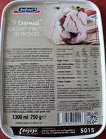 Mängden socker i Glace yaourt fruits rouges