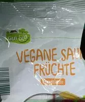 Mängden socker i Vegane saure Früchte