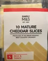 Mängden socker i Mature cheddar slices