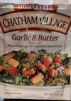 Mängden socker i Chatham Village, Traditional Cut Baked Croutons, Garlic & Butter