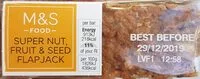 Mängden socker i Super nut, fruit & seed flapjack