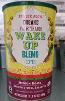 Mängden socker i Tradee Joe's organic fair trade wake up blend coffee
