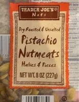 Mängden socker i Dry Roasted & Unsalted Pistachio Nutmeats Halves & Pieces