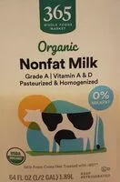 Mängden socker i Organic nonfat milk