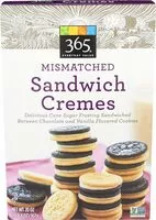 Mängden socker i Mismatched sandwich cremes