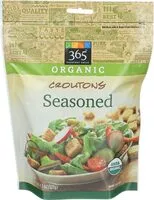 Mängden socker i Organic croutons seasoned