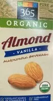 Mängden socker i Organic vanilla almondmilk beverage