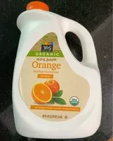 Mängden socker i Organic 100% orange juice