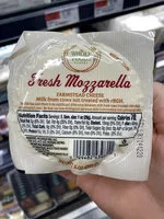 Mängden socker i Fresh mozzarella farmstead cheese, fresh mozzarella