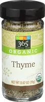 Mängden socker i Organic thyme