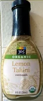 Mängden socker i Organic lemon tahini dressing, lemon tahini