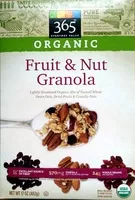 Mängden socker i Organic Fruit & Nut Granola