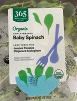 Mängden socker i Organic baby spinach