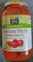 Mängden socker i 365 everyday value, italian herb pasta sauce