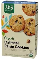 Mängden socker i Organic oatmeal raisin cookies