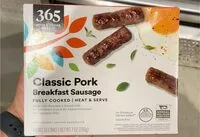 Mängden socker i Classic pork breakfast sausage