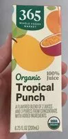 Mängden socker i Organic 100% juice tropical punch from concentrate