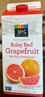 Mängden socker i Ruby red grapefruit 100% juice, ruby red grapefruit