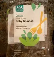 Mängden socker i Organic baby spinach