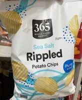 Mängden socker i Sea salt rippled potato chips