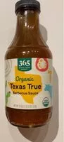 Mängden socker i Organic texas true barbecue sauce