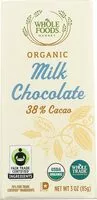 Mängden socker i Organic milk chocolate bar
