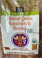 Mängden socker i Organic ancient grains sandwich bread
