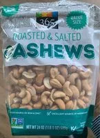 Mängden socker i Roasted & salted cashews