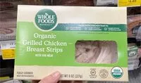 Mängden socker i Organic Grilled Chicken Breast Strips