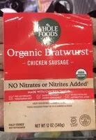 Mängden socker i Organic Bratwurst Chicken Sausage