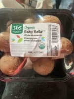 Mängden socker i Organic baby Bella whole mushrooms
