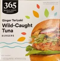 Mängden socker i Ginger Teriyaki Wild-Caught Tuna Burgers