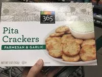 Mängden socker i Parmesan & garlic pita crackers